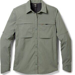 REI Sahara Solid Long Sleeve Hiking Shirt S (fits M-L) Worn Once